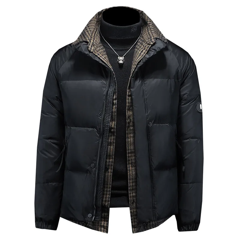 Men's 90 White Du down Jaet Thi Casual Faion Winter New Lightweight Coat ket Proced Iron-Free Coating Fabric