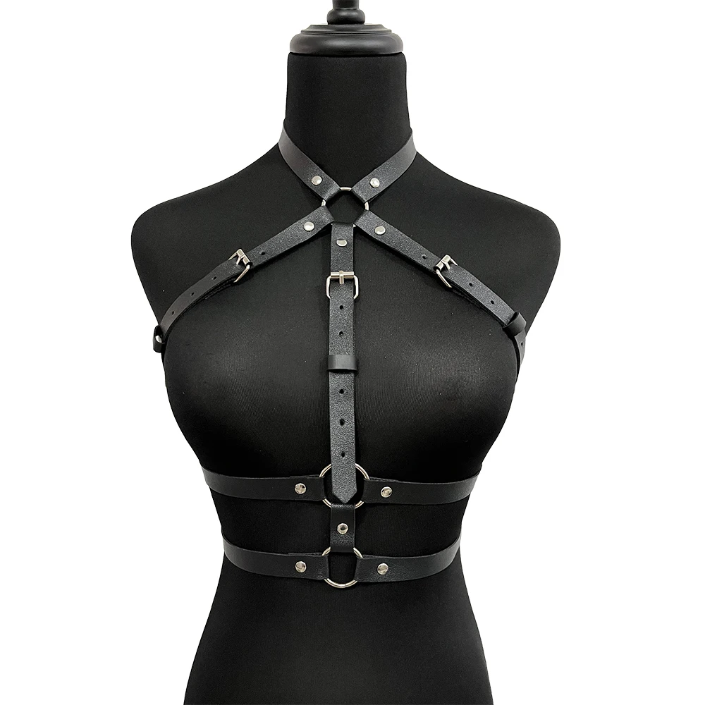 Sexy Lingerie Women Body Harness Bondage Leather Chest Sword Belt Strap Lingerie Fetish Couple Underwear Rave Sexy Costume Women