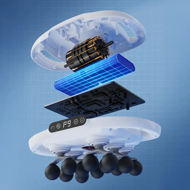 12 Head Handheld Massage Gun High Quality Deep Tissue Vibration Sports Body Fitness Muscle Fascial Percussion