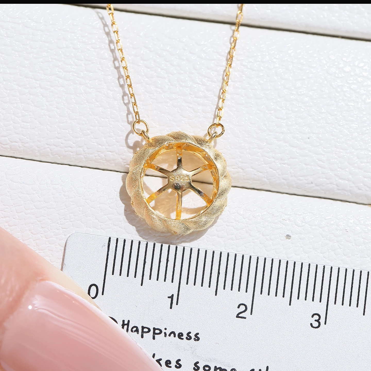 45cm S925 Sterling Silver Necklace Mountings Findings Jewellery Mounts Parts Fittings Accessories for 9-10mm Pearls