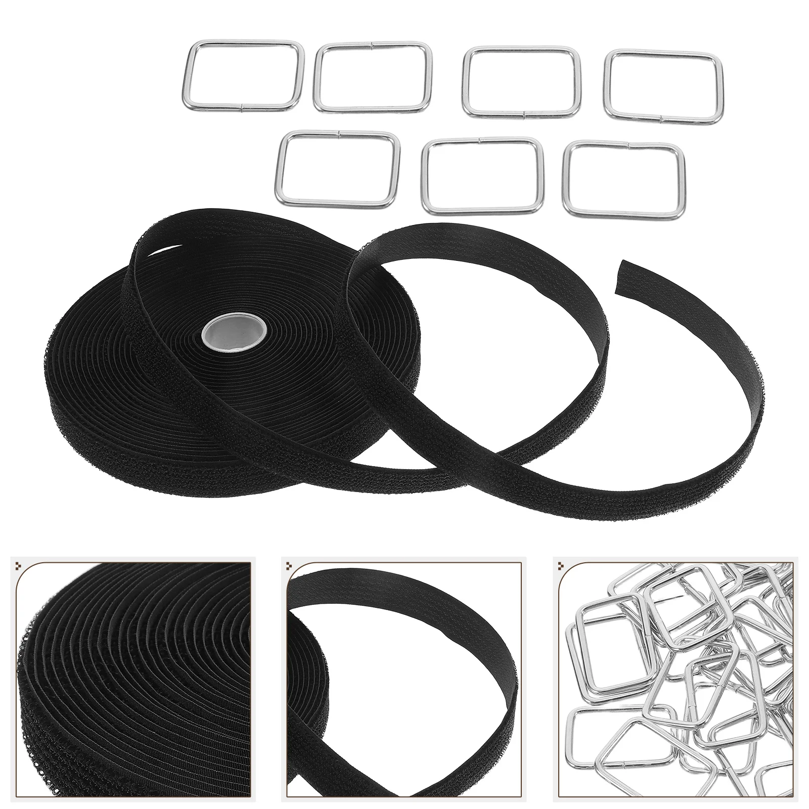 

1Set Tape Hook and Loop Adjustable Straps Nylon Fastening Tapes Reusable Secure Bundling for Office Home Travel Camping