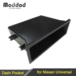 Single Din Radio Pocket Storage for Nissan Universal Refitting Installation Mounting Dash Trim Kit Fascia Frame