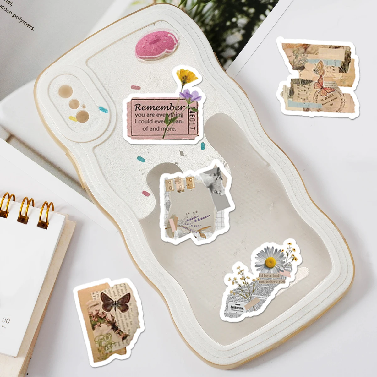 Etori Life 46pcs Fragments tear vintage Instagram DIY Decoration Student Stationery Notebook Diary Journal Stickers