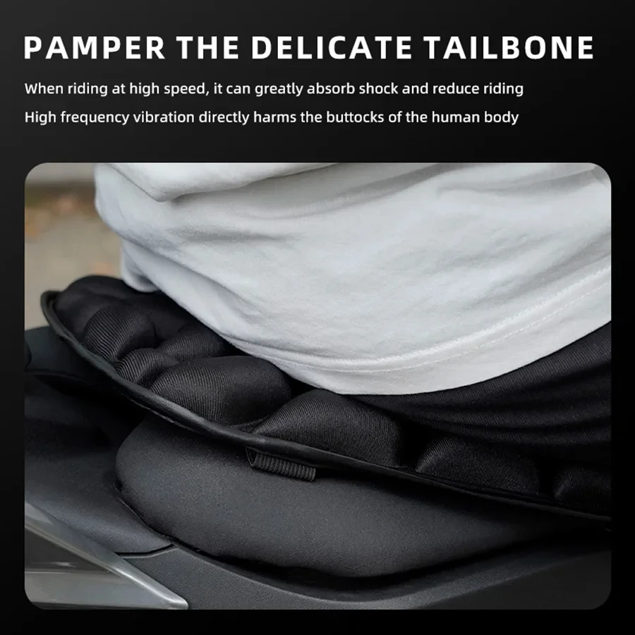 Comfort Gel Motorcycle Seat Pad 3D Breathable Universal Shock Absorbing Cushion Bike Seat Cover for Advanced Mountain Riding view 3