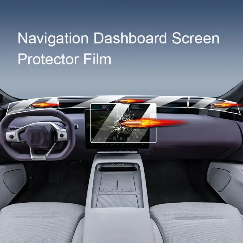 

For CHANGAN AVATR 12 2023-2025 Car GPS Navigation Screen Protect Glass Film Dashboard Display TPU Sticker Auto Accessories