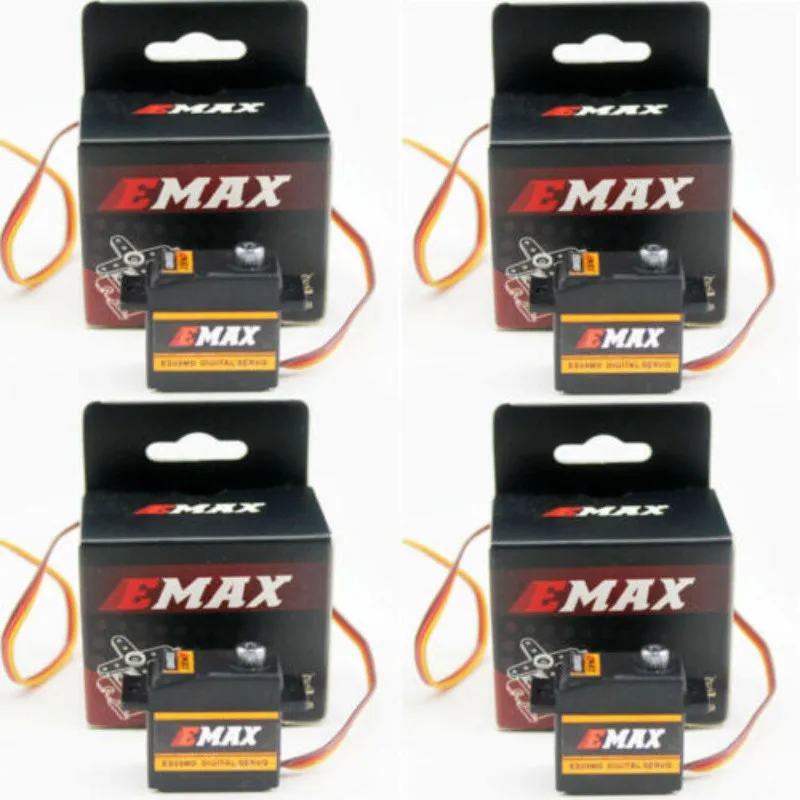 Combo 4pcs EMAX ES09MD Dual-Bearing Special Swash Metal Digital Servo For RC450 Helicopter Airplane Multicopter