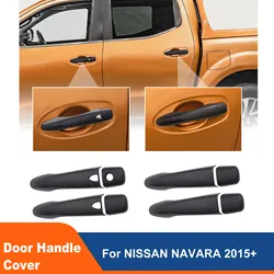 Keyless Door Handle Cover Trim Door Handle Protector For Nissan Navara NP300 D23 2015-2025 Frontier Matte Black Car Accessories