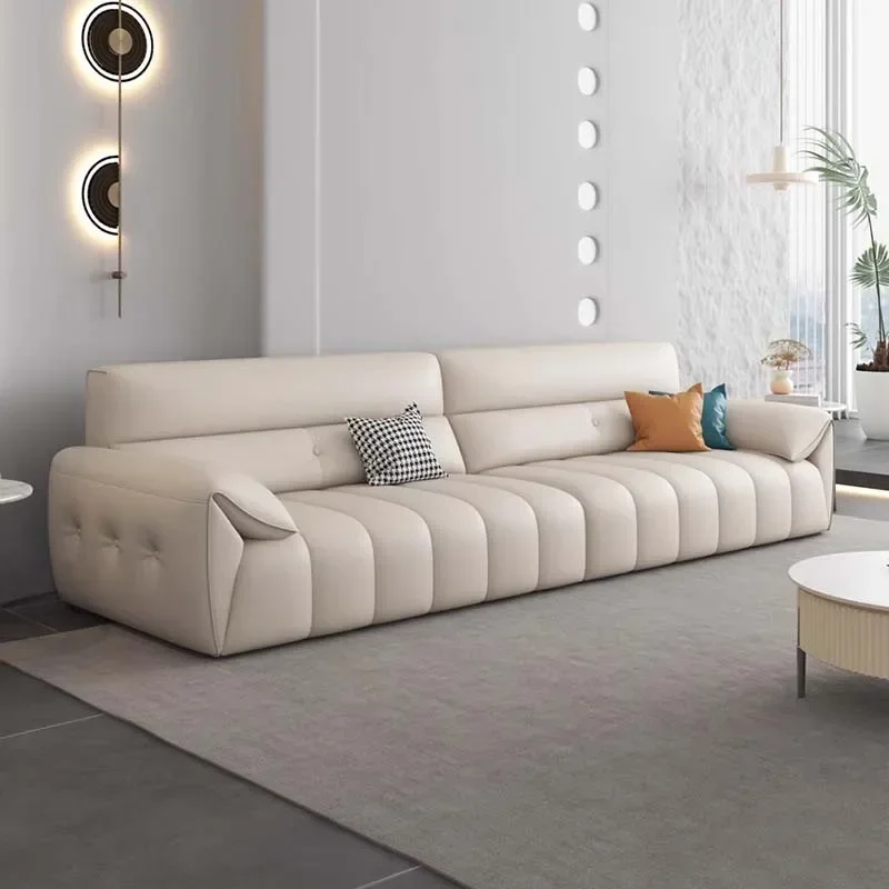 Modern Leather Sofas Living Room Luxury Lounge Sectional Living Room Sofa Elegant Comfortable Divani Da Soggiorno Home Decor