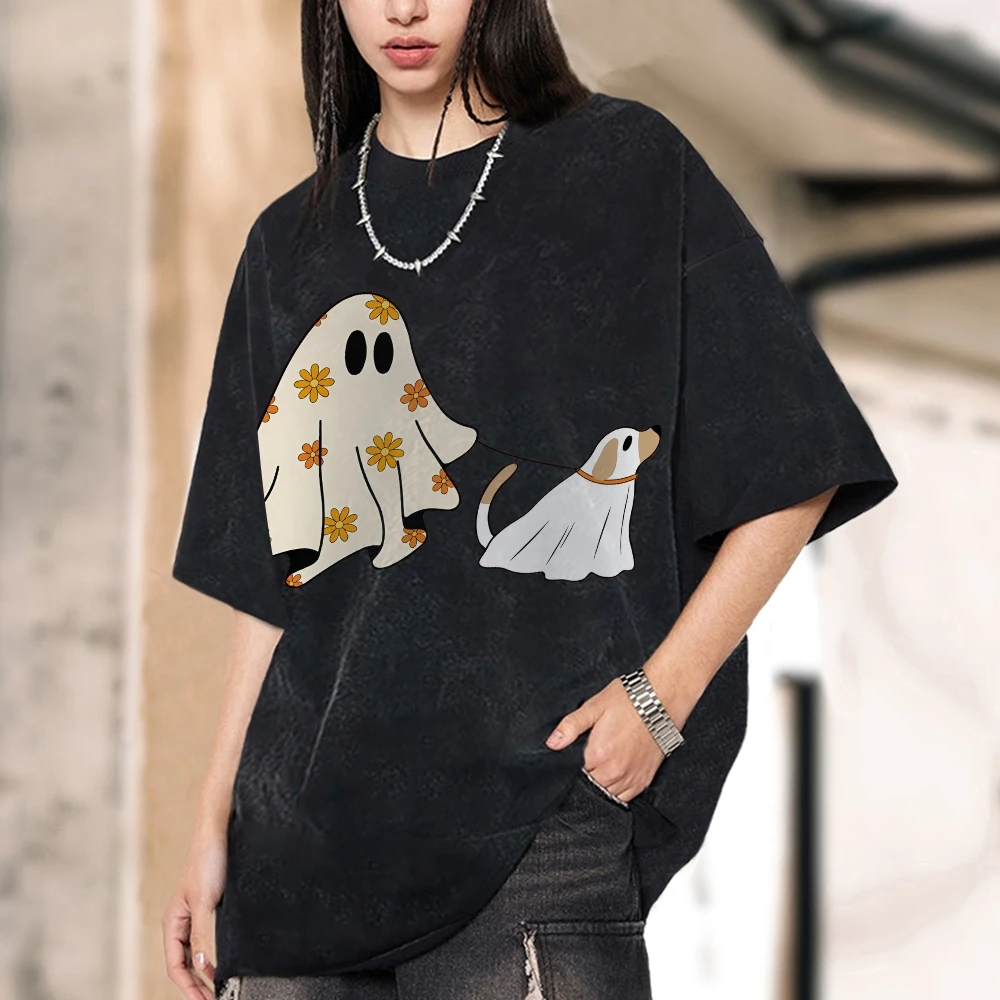 Comfort Colors Сute Ghost Dog Shirt, Dog Lovers Halloween Gift, Halloween Dog Shirt, Spooky Season, Unisex T-shirt