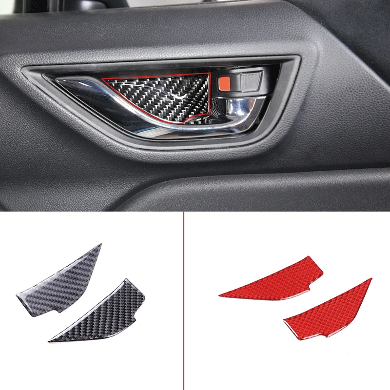 For 2022 Subaru BRZ Soft Carbon Fiber Style Car Styling Car Interior Door Bowl Decor Sticker Car Interior Protection Accessories