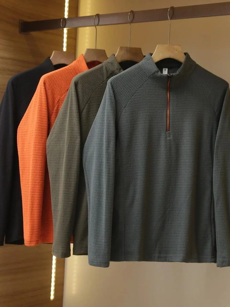 

Thermal Loing Outdoor ex Fce Jaet f Zip Middle Layer Vest Stand Fit Long Sve Modern Sle Spring Autumn