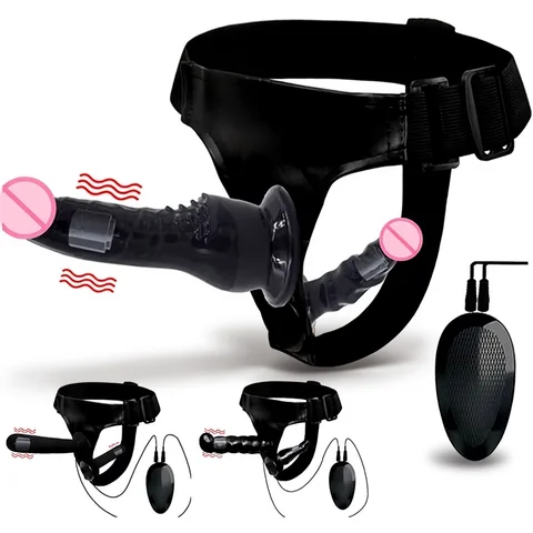Strap On Big Dildo Vibrator Strapon Ultra Elastic Harness Belt  Adult Sex Toys For Woman Lesbian Double Penis Realistic Dildos