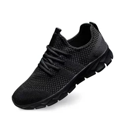 Men's flying woven outdoor running shoes, casual, comfortable, lightweight, breathable sports shoes