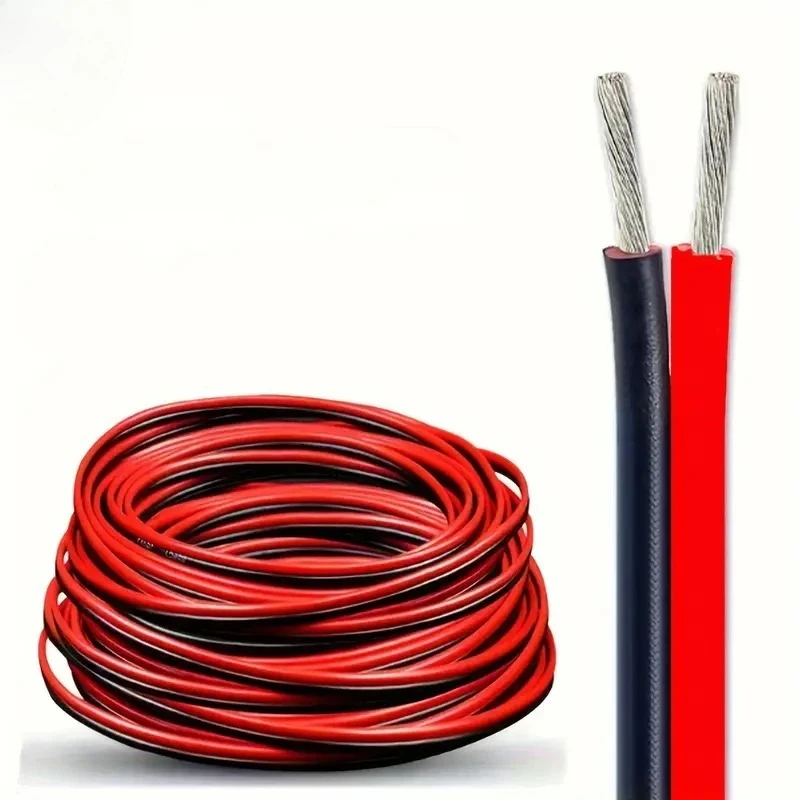 

1 шт., 12 AWG, луженый медный электрический провод, 600 см, 2 провода, ПВХ, мягкая и гибкая, бескислородная комнатная проводка, батарея не требуется