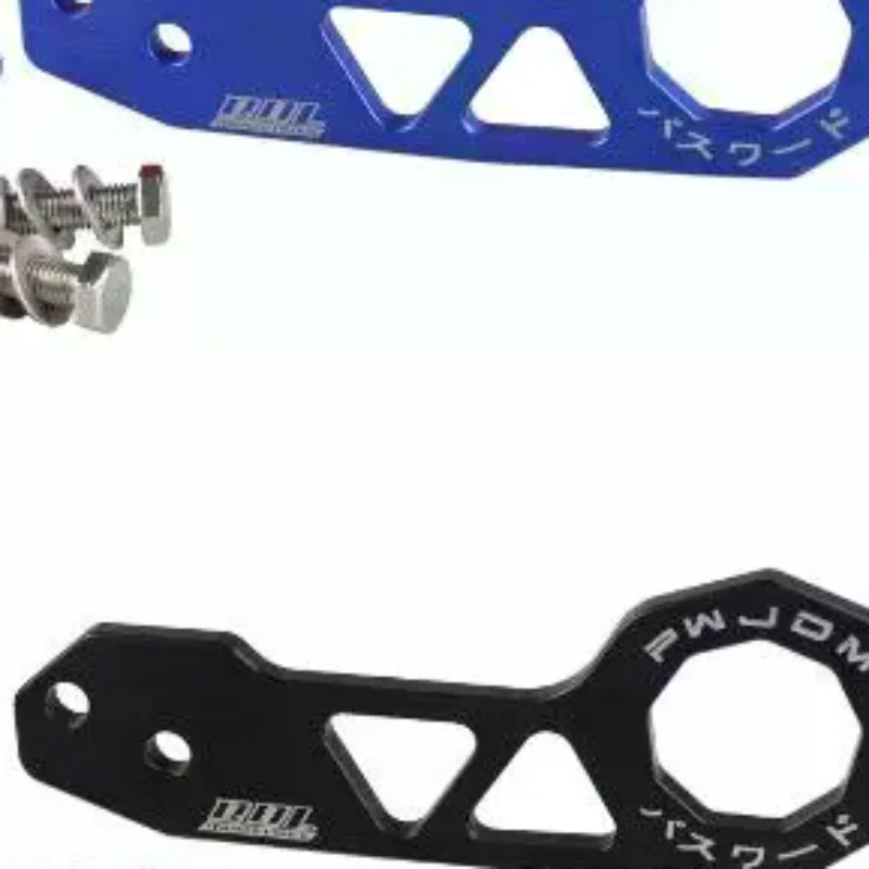 1 Set 10mm Universal Aluminum Alloy Rear Tow Hook Racing Rear Tow Hook Rhombic Towbar Towing Tools For Civic Fit Jazz Gk5