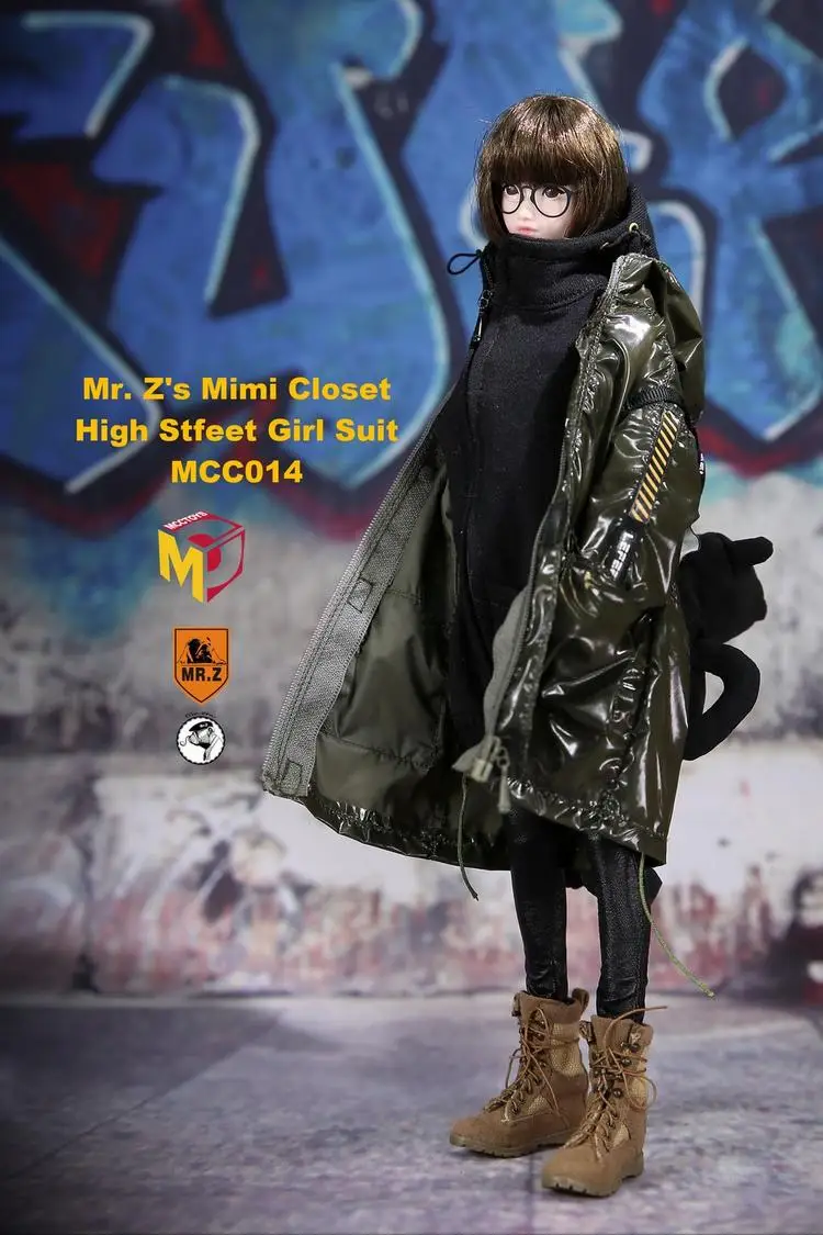 MCC014 1/6 Scale Female Soldier Mr.Z Mini Closet High Street Hip Hop Trend Girl Clothes Suits Model for 12'' Action Figures Body