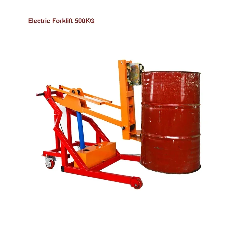 Hot sales Electric Hydraulic Forklift Oil Drum Handling Truck Crank Arm Loading And Unloading Truck Automatic Lifting Stack