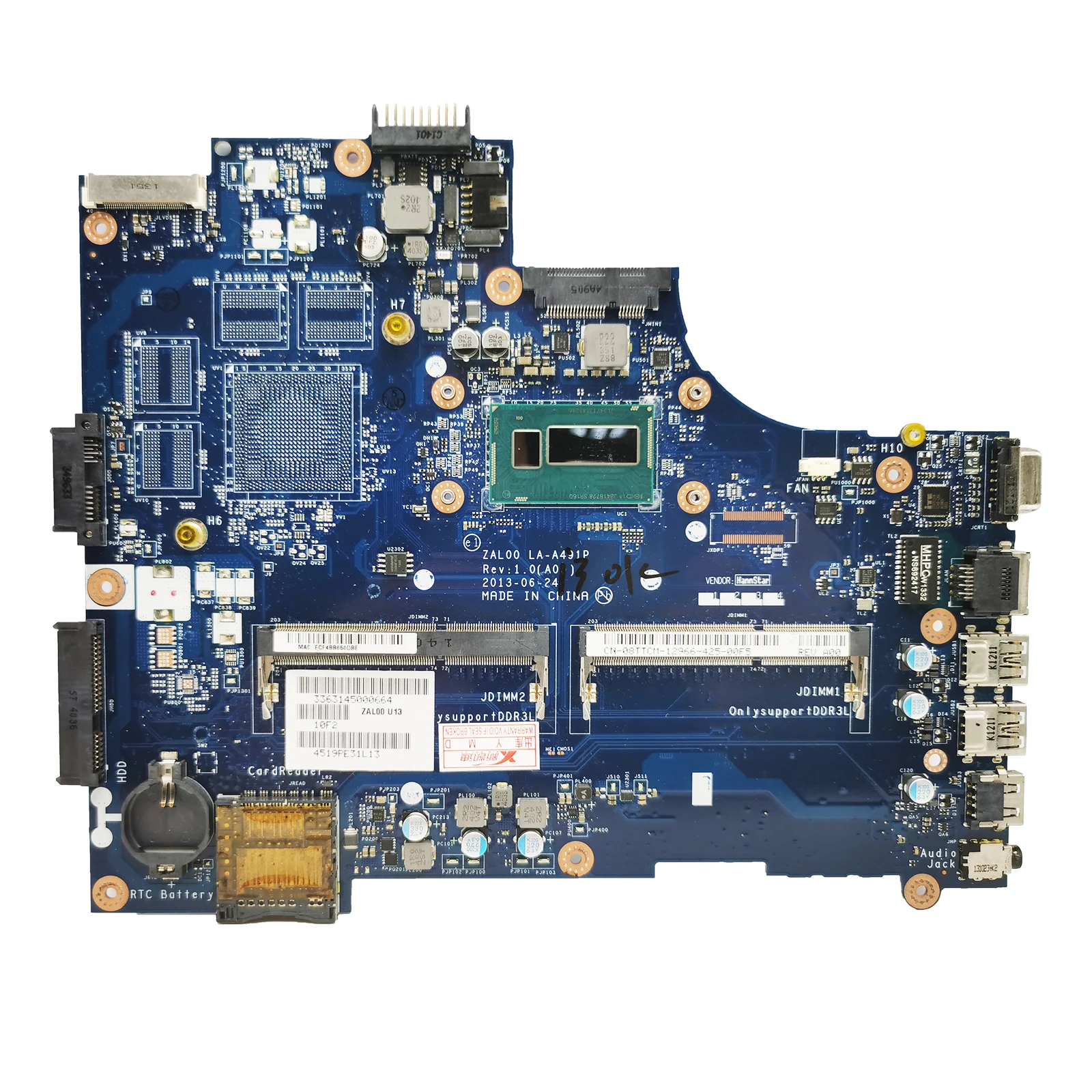 Placa base de ordenador portátil, placa base LA-A491P para Dell Latitude 3540, 08MDVW 06TJHN 0DXN93 I3-4010U CPU