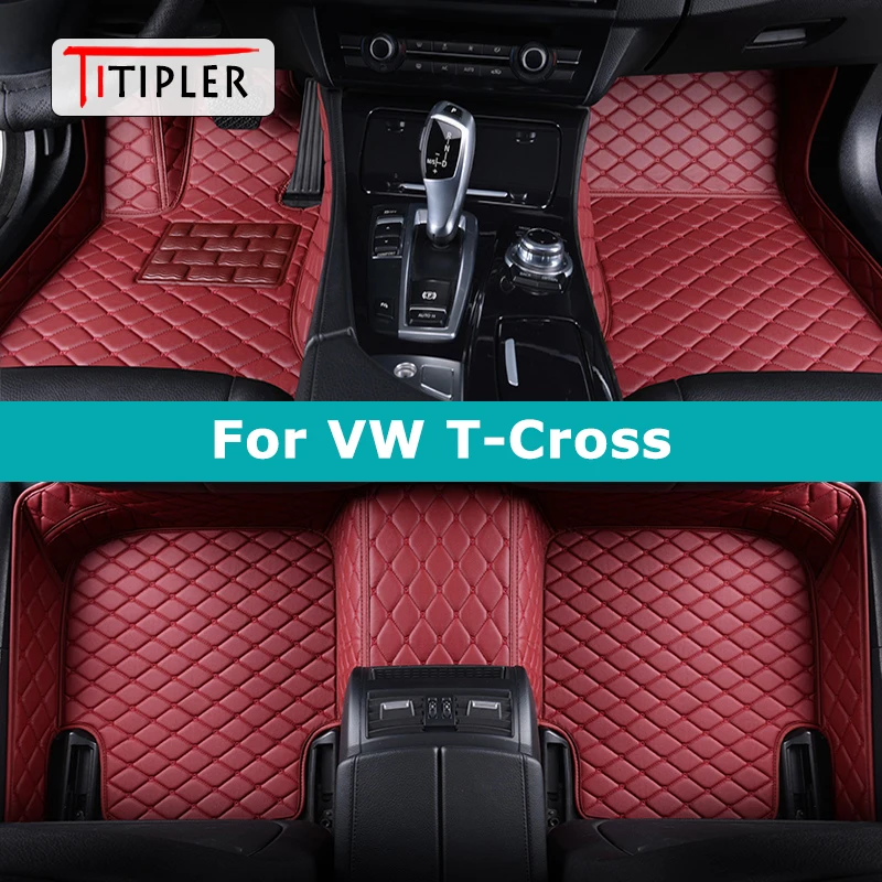 TITIPLER Custom Car Floor Mats For VW TCross T-Cross Auto Carpets Foot Coche Accessorie