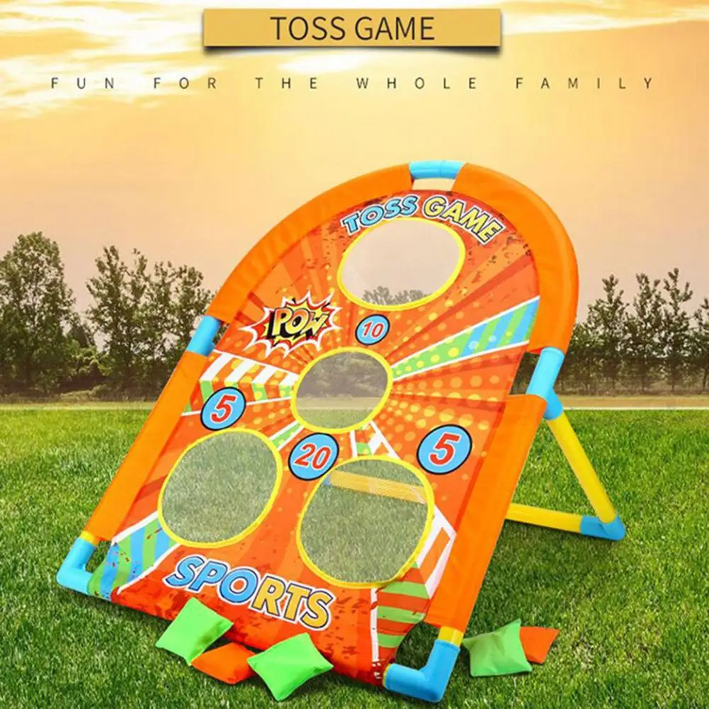 Throwing Game Aiming at Target Scoring PVC Portable 4 Holes Splash Cornhole Set Bounce Boards Toy Outdoor Bean Bag Game For Kids