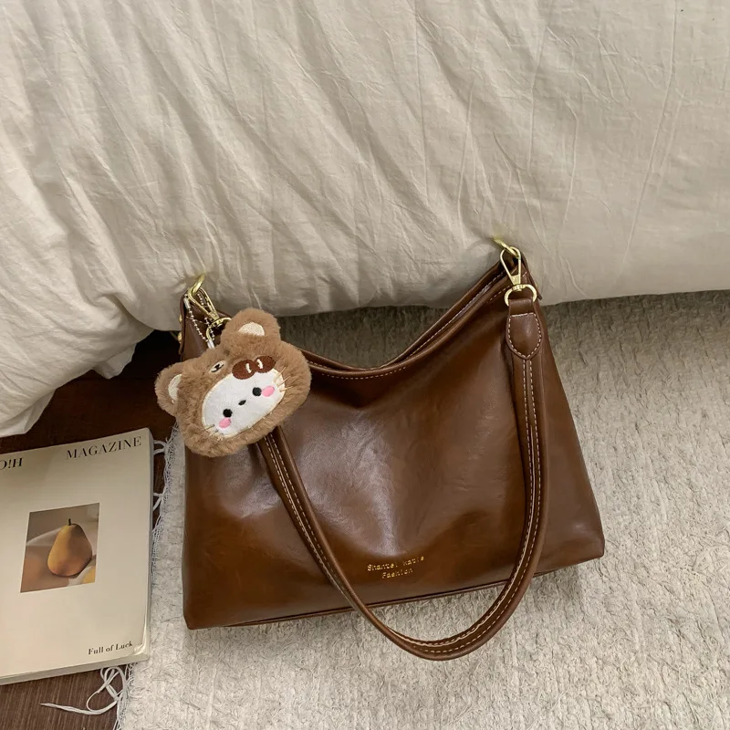 High value casual simple retro small bag women's commuter bag fashionable shoulder underarm bag women
