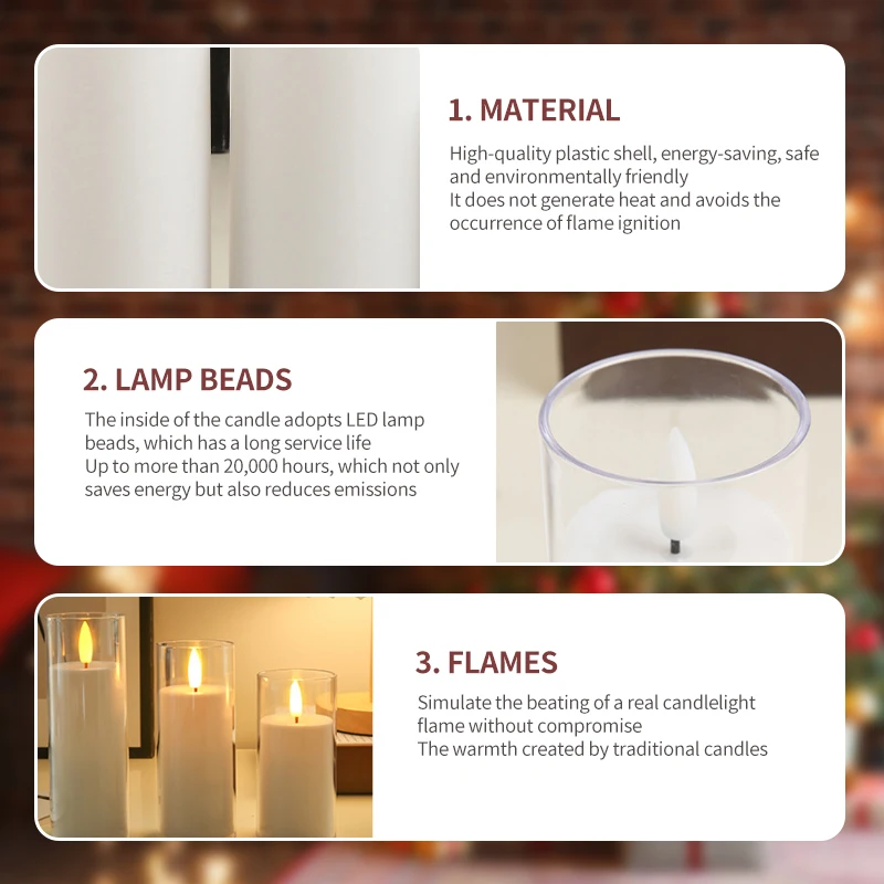 5 أضواء شموع LED عديمة اللهب ديكور متمنيا إبداعي شموع وهمية بلاستيكية تعمل بالبطارية مهرجان الزفاف العائلي