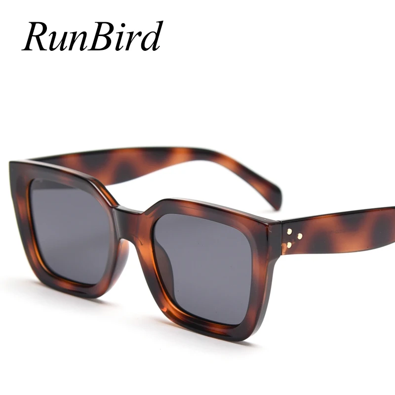 

Runbird TR90 Polarized Sunglasses Men Square Acetate Ladies Leopard Sun Glasses Uv400 Rivet Korean Style 2022 High Quality 5570