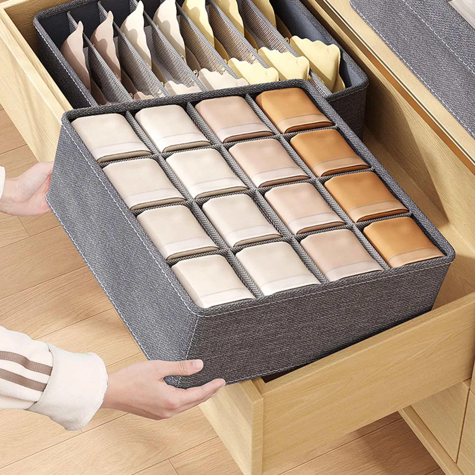 1PC underwear tie organization storage box Socks towel closet organization storage bag Clothing drawer organizer box