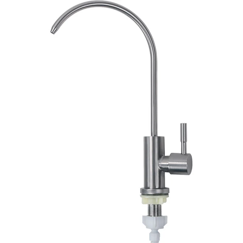 DN8 Direct Drinking Faucet Household Kitchen Water Purifier Accessories 304 Stainless Steel Goose Neck Pure Water Machine Faucet