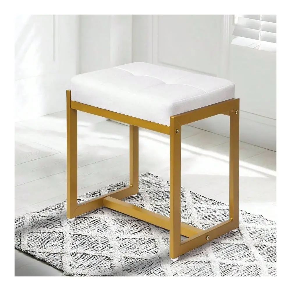 

makeup vanity chair bedroom furniture stool chairStool, Vanity Chair Stools Makeup Room, Faux Leather Small Makeup, Modern Gold