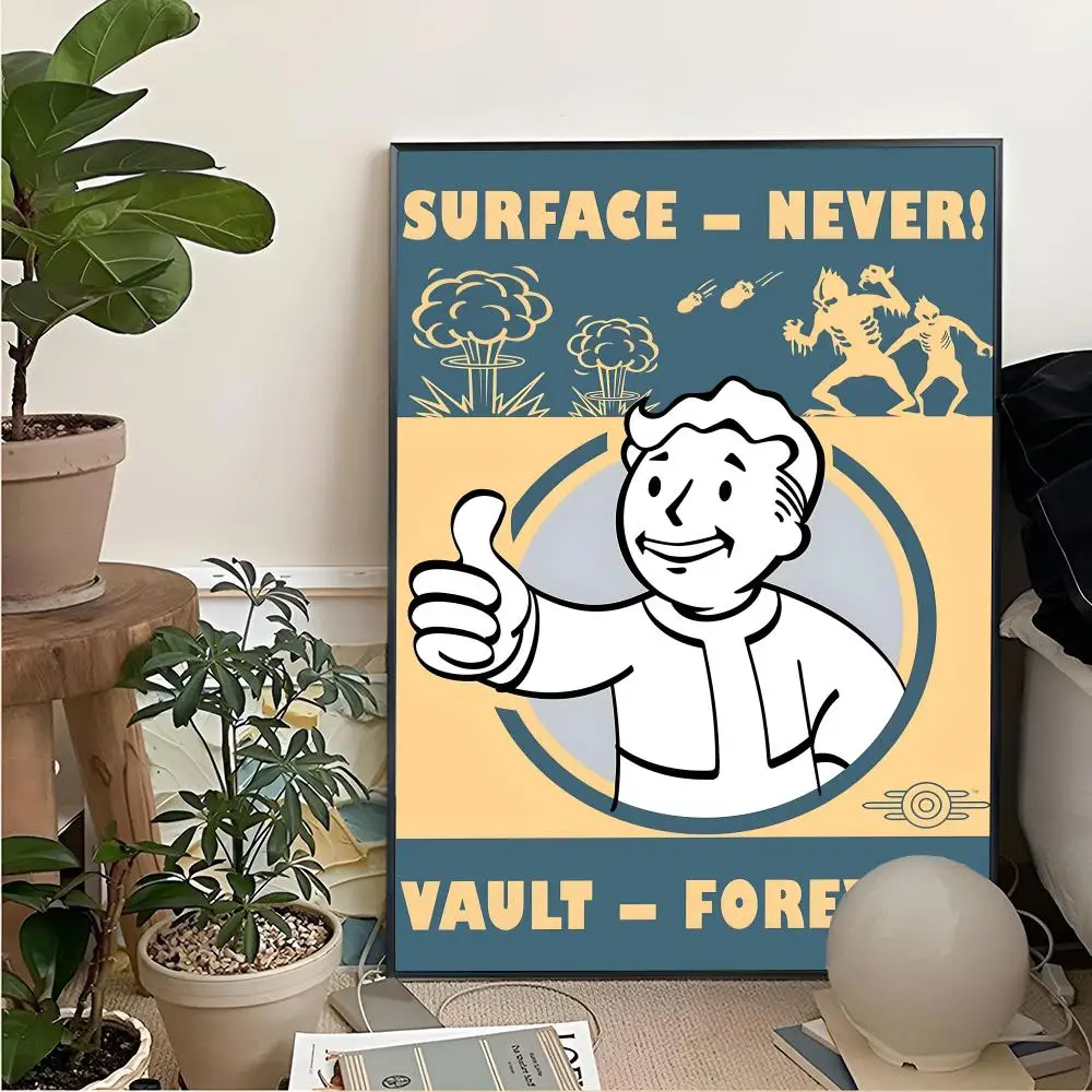 Video Game F-FalloutEs VaultS Painting Calligraphy For Art Printing Decoration Painting Cinema Art Poster Home Wall Decoration F