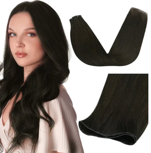 Genius Hair Weft Extensions Real Hair Invisible Hair-piece Real Human Hair Straight Sew in Real Hair Extensions Wefts Human Hair