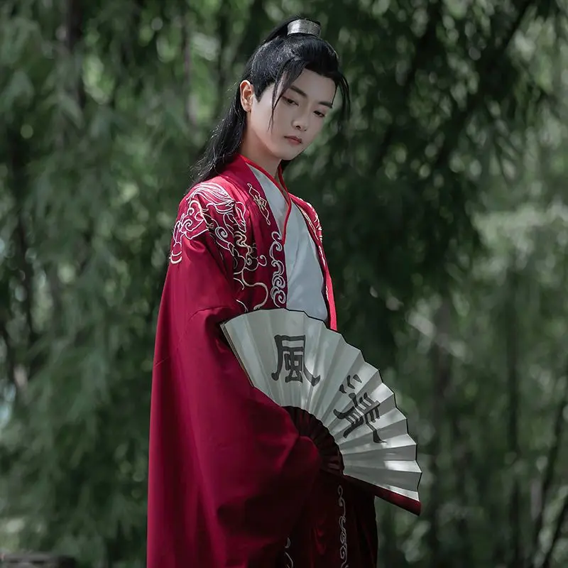 

Original adult Hanfu men's ancient costume with a domineering martial arts style of the Wei and Jin Dynasties