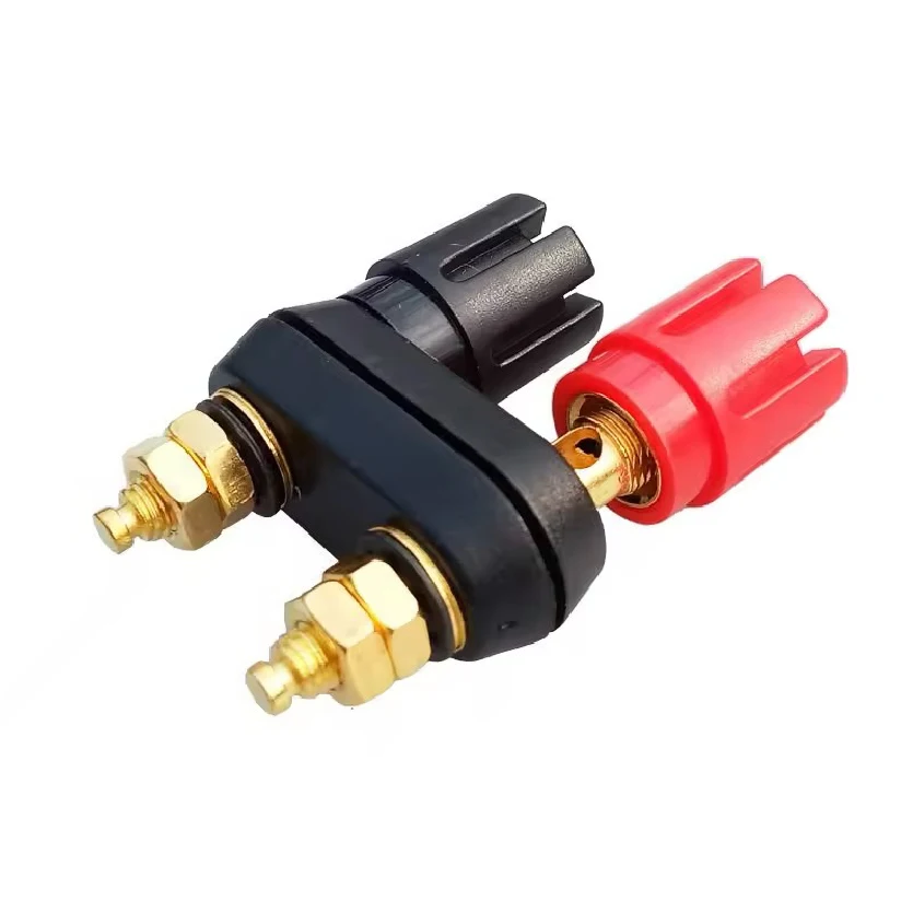 Hexagon Binding Post Connector 2-Way Banana Plug Jack Socket Couple Terminals