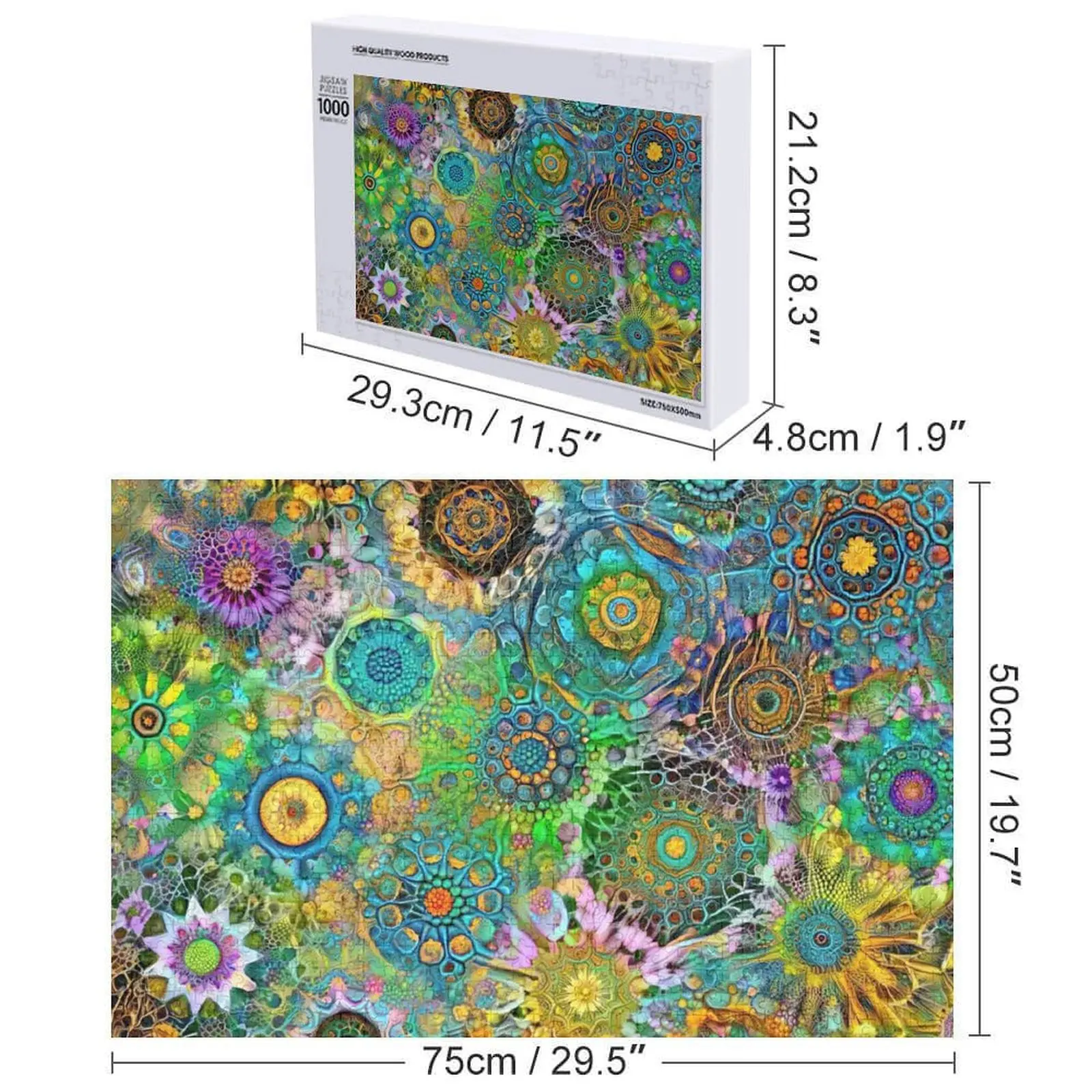 أحجية الصور المقطوعة التجريدية من Deepdream ألعاب عيد الميلاد الخشبية للبالغين ألعاب ألغاز للأطفال