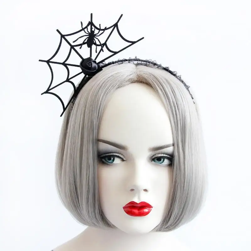 Halloween Spider Web Headband Gothic Spider Hair Hoop Funny Ghost Festival Carnival Party Costume Accessory For Women Girls