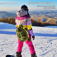 1PC Ski Turtle Guard Kid Knee Pads Sea Turtle Protective Gear Snowboarding Child Hip Butt Protector Adjustable Fit PP Cotton