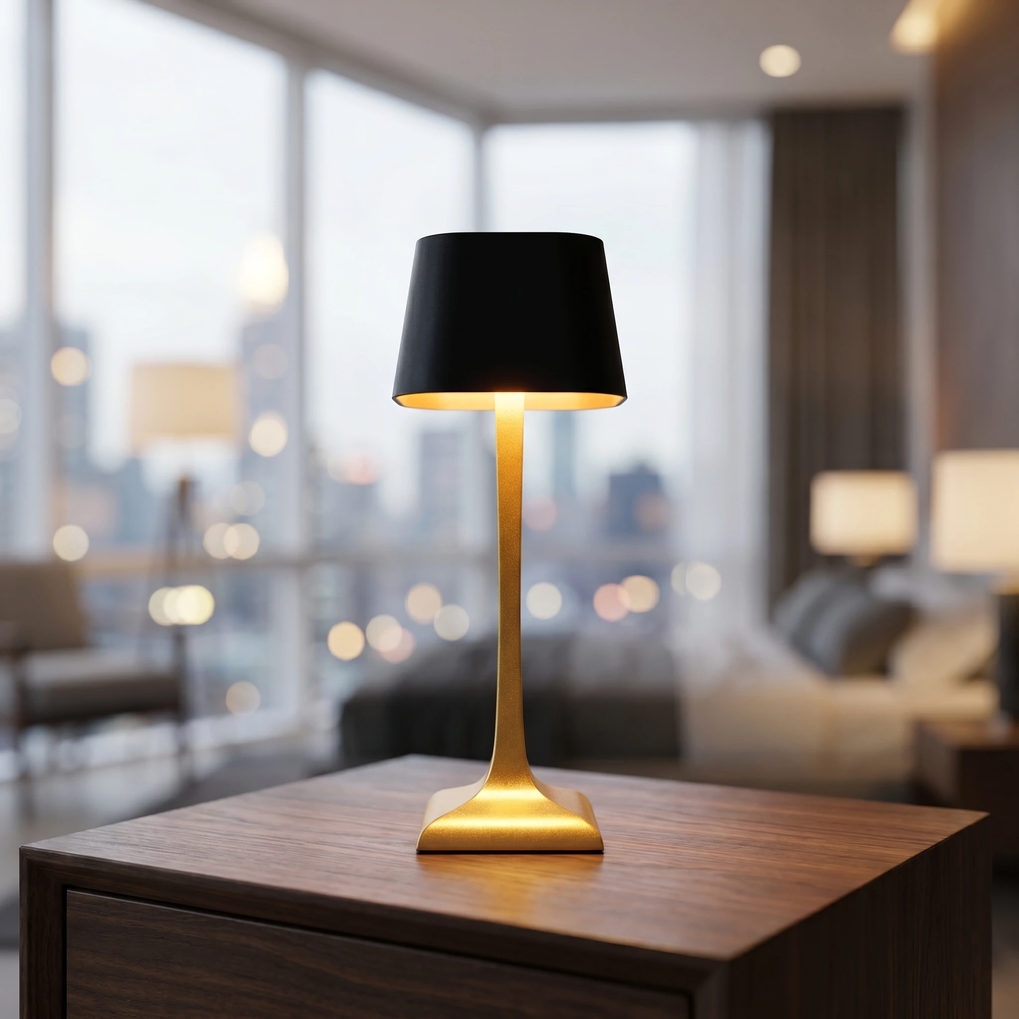 Sem Fio Recarregável Candeeiro De Mesa, Quarto Retro, Sala De Jantar, Data Decoração, LED USB, Quadrado, Decoração de Natal