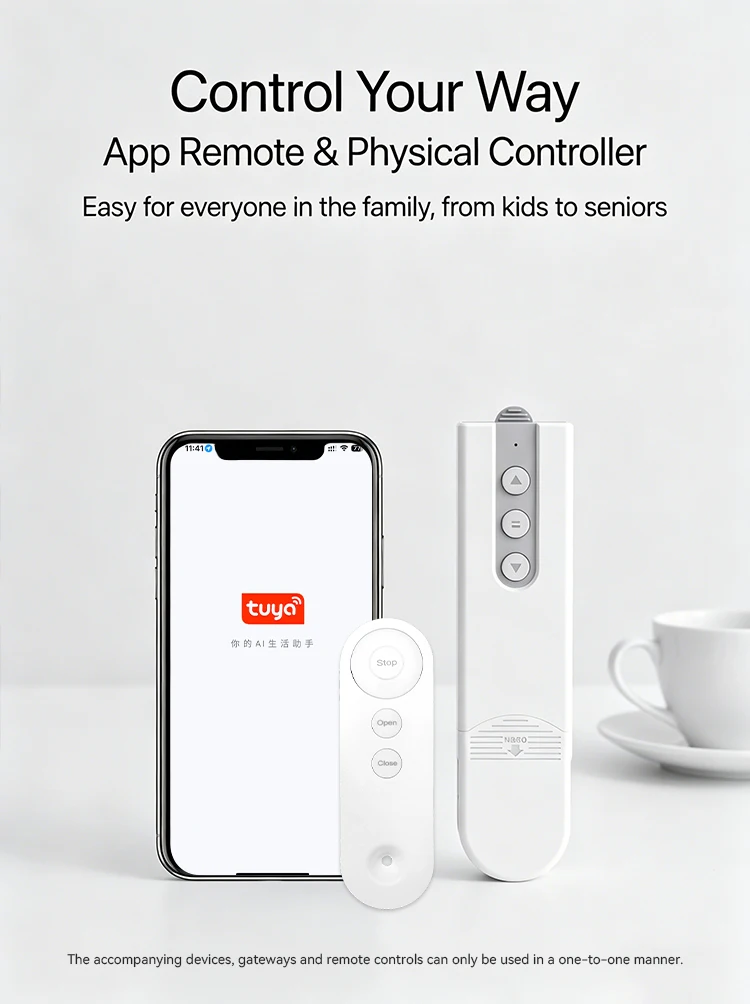WLAN-Smart-Rolladenmotor Automatische Fensterrollos Intelligenter Jalousien-Roboter Fernbedienung Sprachsteuerung Kompatibel mit Tuya Alexa Google Home – Detail 2