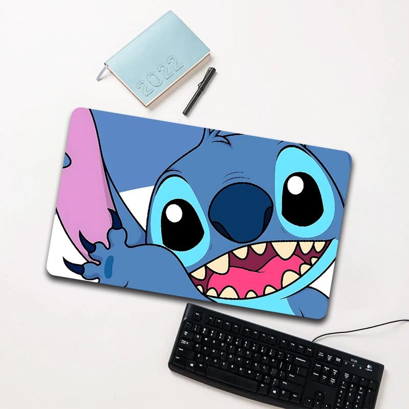 

Disney Lilo & Stitch Blue Stitch with Pink Ear Mouse Pad Large Non-slip Waterproof Desk Mat for Laptop Office
