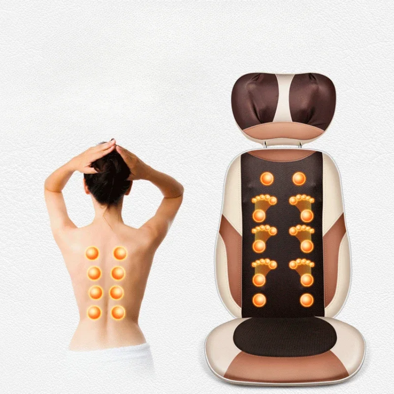 Open Back Massage Pad,Waist Electric Back Massager,Multi-functional Kneading Folding Full Body Massage Mat Massage Chair Cushion