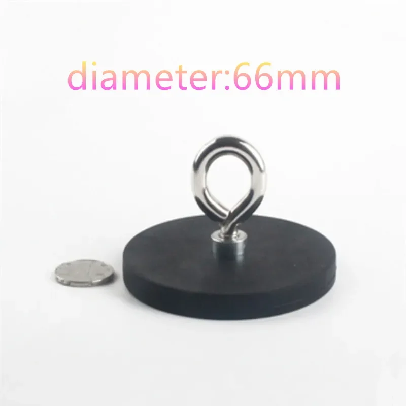 Magnet Super Strong Neodymium Magnets Fishing Rubber Coated Lifting Ring Magnets Powerful Salvage Heavy Duty Rare Earth Magnetic