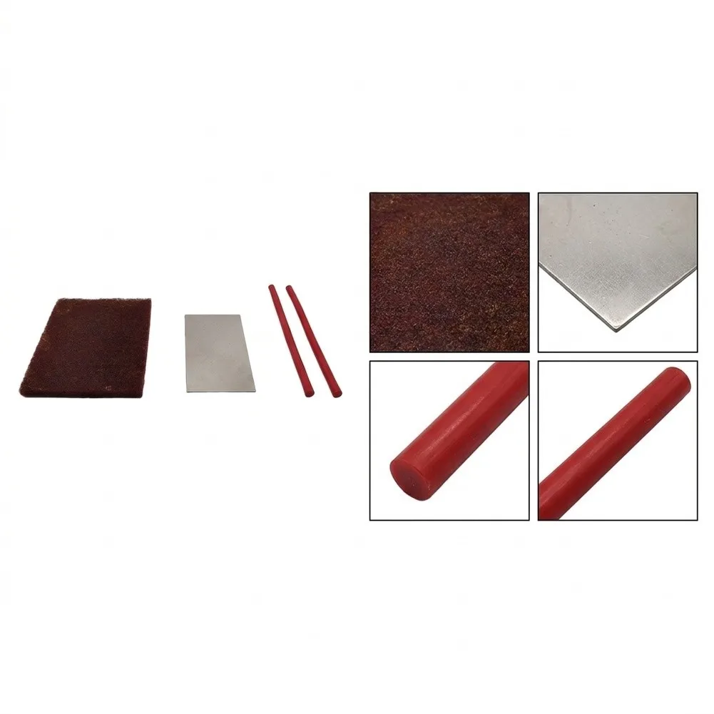 Ski Repair Kit P-TEX Repair Rods Metal Scraper With Polishing Pad For Dent Scratch Repair Ski Maintenance Cleaning Accessories