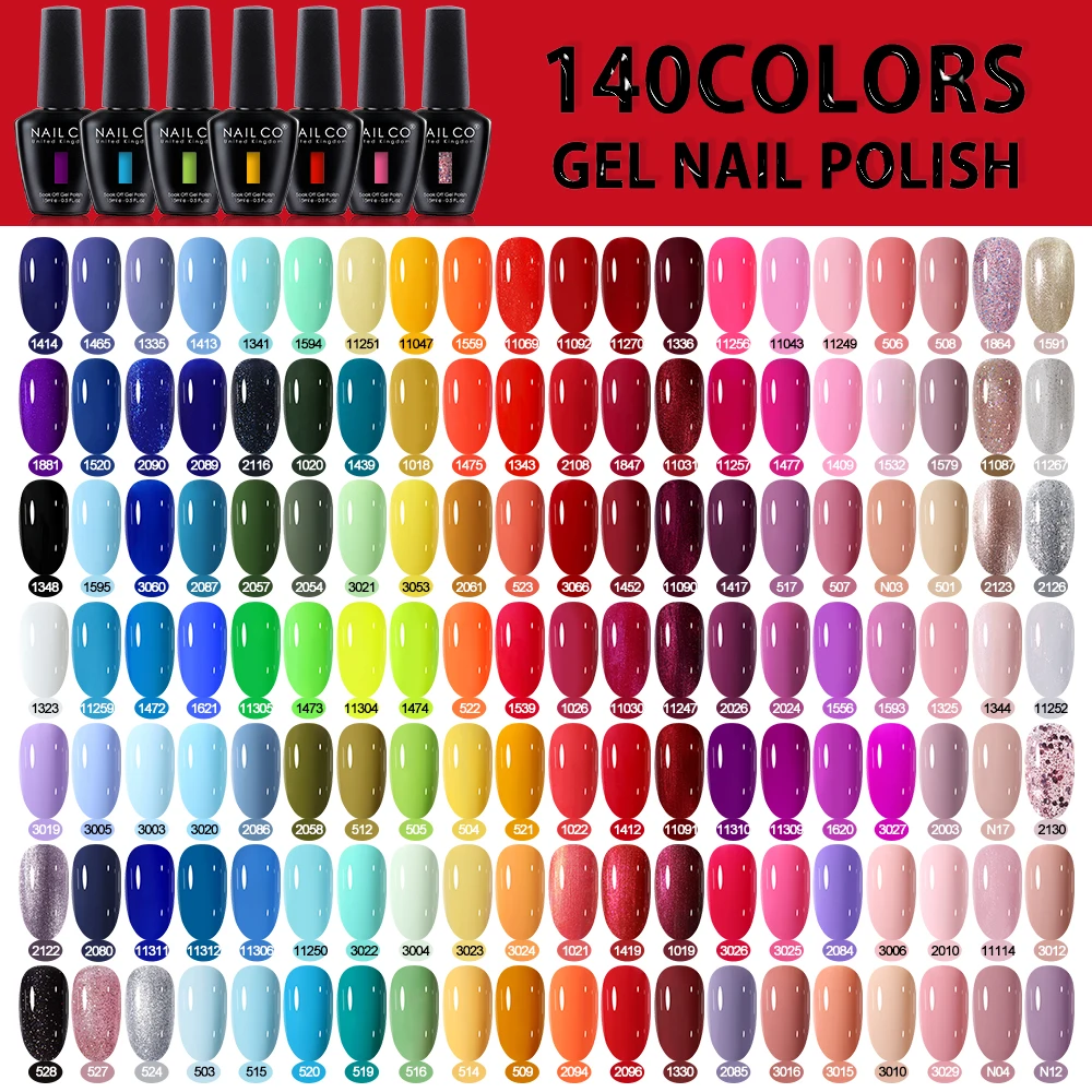 NAILCO 15ml UV&LED Color Gel Nail Polish Hybrid Varnishes Manicure Nail Gel Base Top Coat Soak Off Semi Permanent Gellak Lacquer