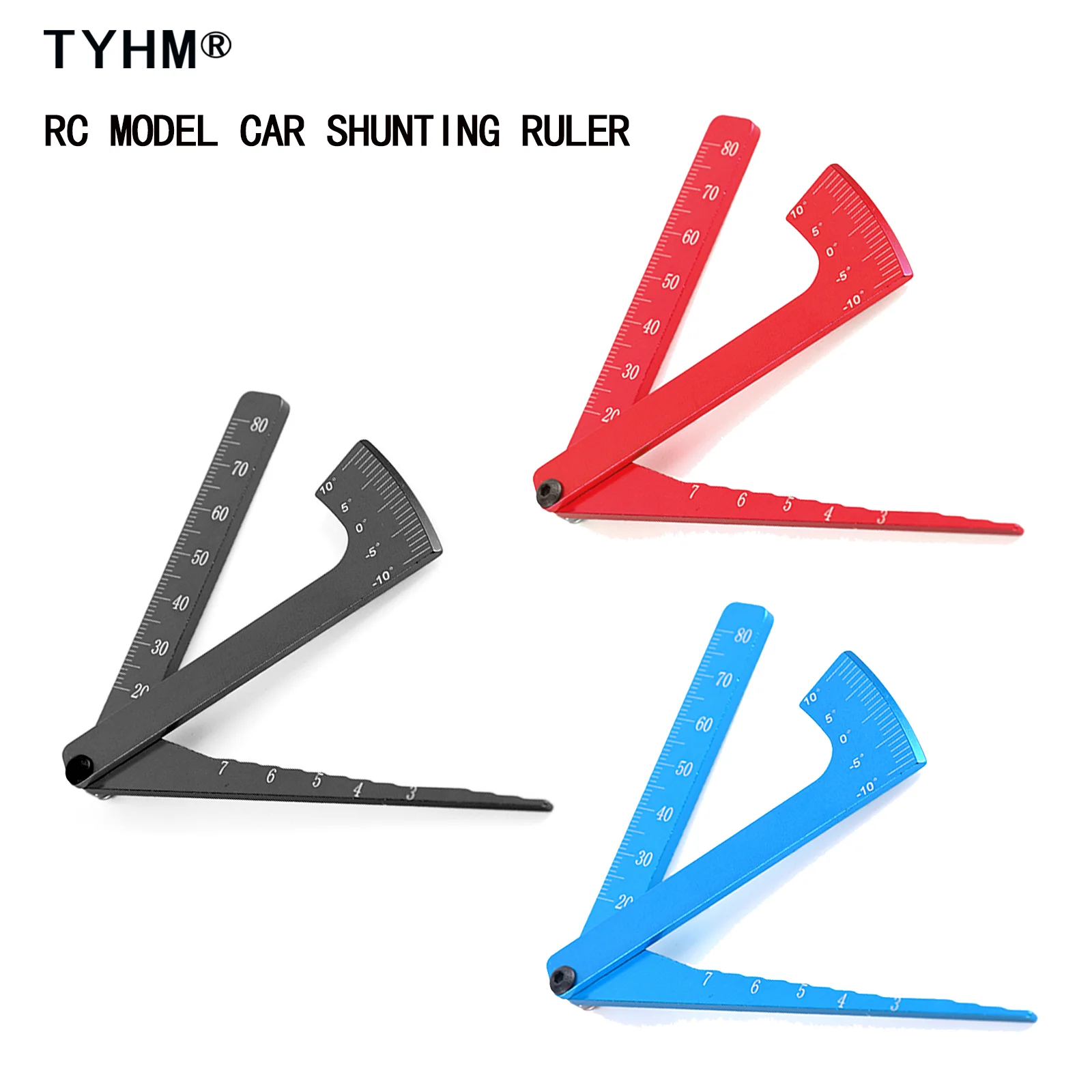

3 in 1 height ruler, aluminum alloy parts, wheels, RC road vehicle assembly tool, chassis camber angle measuring tool