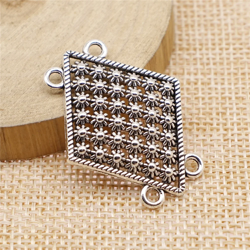 

Wholesale 60pcs/bag 28x36mm Body Chain Flower Porous Connector Antique Silver Color Jewelry Findings Jewelry Accessories