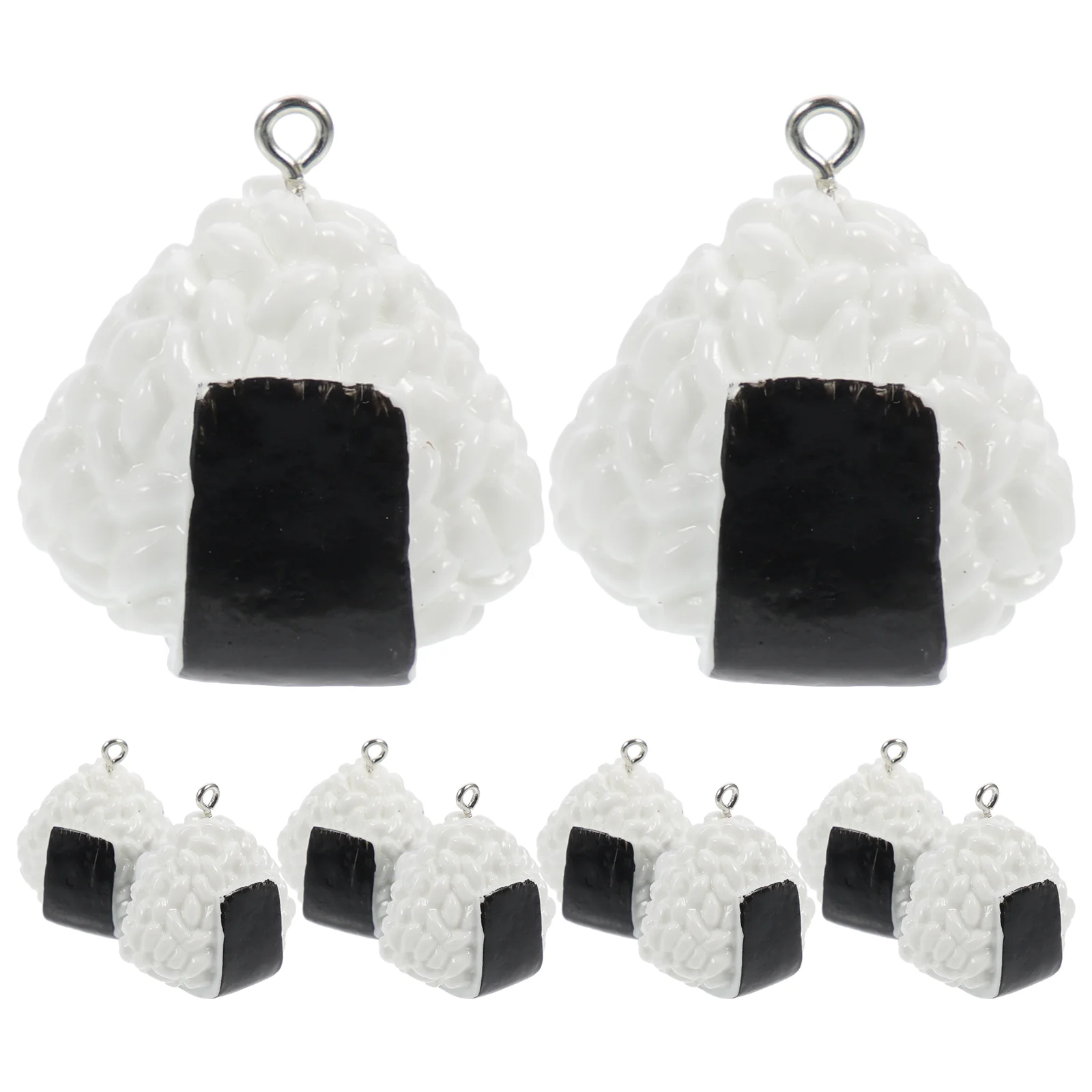 Jewelry Charms for Making Imitation Sushi Rice Ball Food Resin Pendant Bracelets Bag