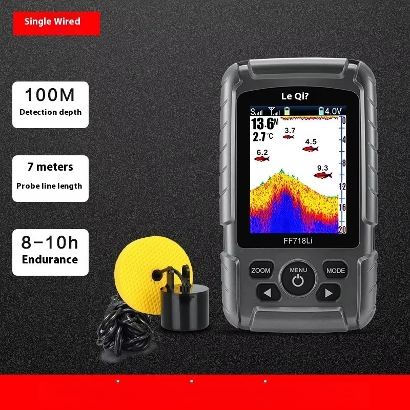 Lure Ultrasonic Wireless Sonar Detection Platform Underwater r Universal 200m for Sea Ice Fishing Plastic Material LED