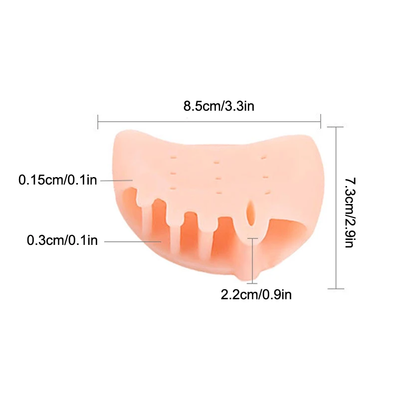 4 pares 5 buracos almofada frontal joanete footbeds favo de mel separador de dedos gel alívio da dor palmilhas calos bolhas prevenção calos