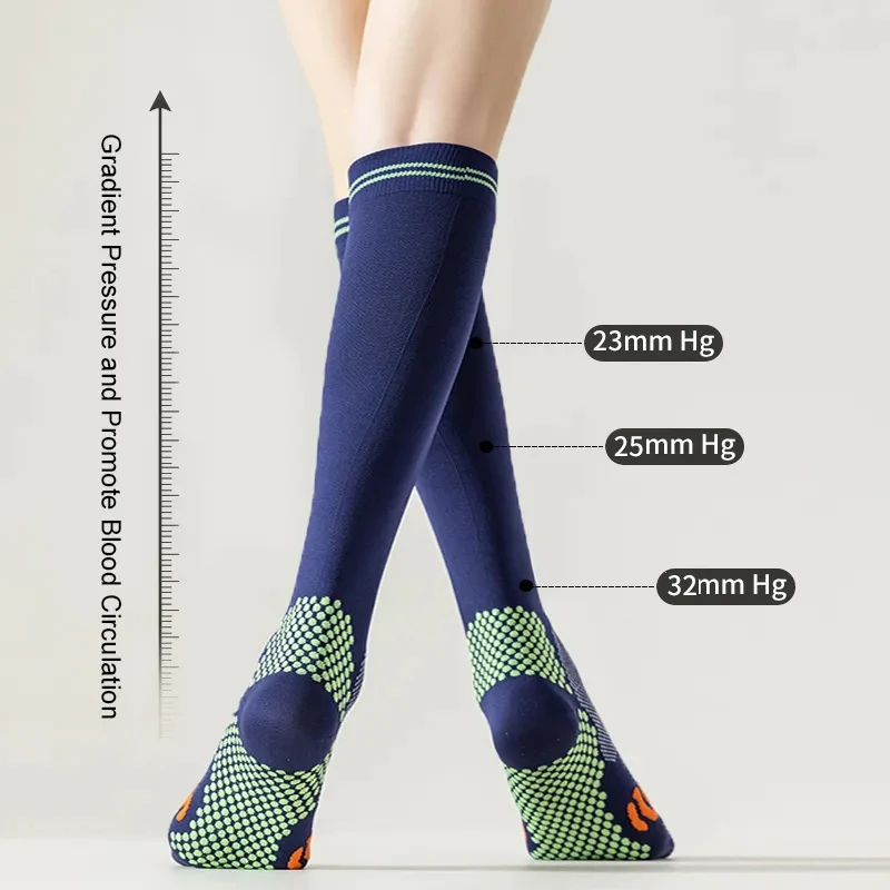 Football Compression Socks Men Women Marathon Cycling Outdoor Basketball Hiking Medical Varicose Veins Diabetes Pregnancy Socks